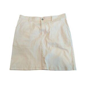 Lauren Ralph Lauren Beige Cotton Blend Womens Skirt Size 12